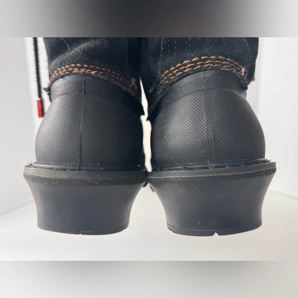 Woolrich Fully Wooly Black Slip Lined Winter Boots Shoes Women's Size 8